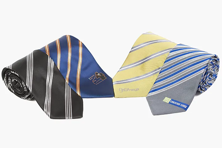 Four Custom Striped Ties